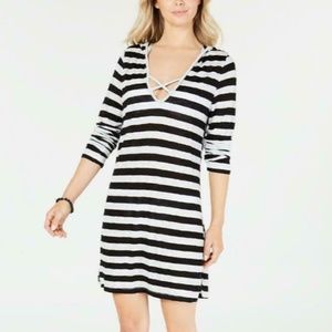 Miken Long-Sleeve Hooded Cover-up Dress